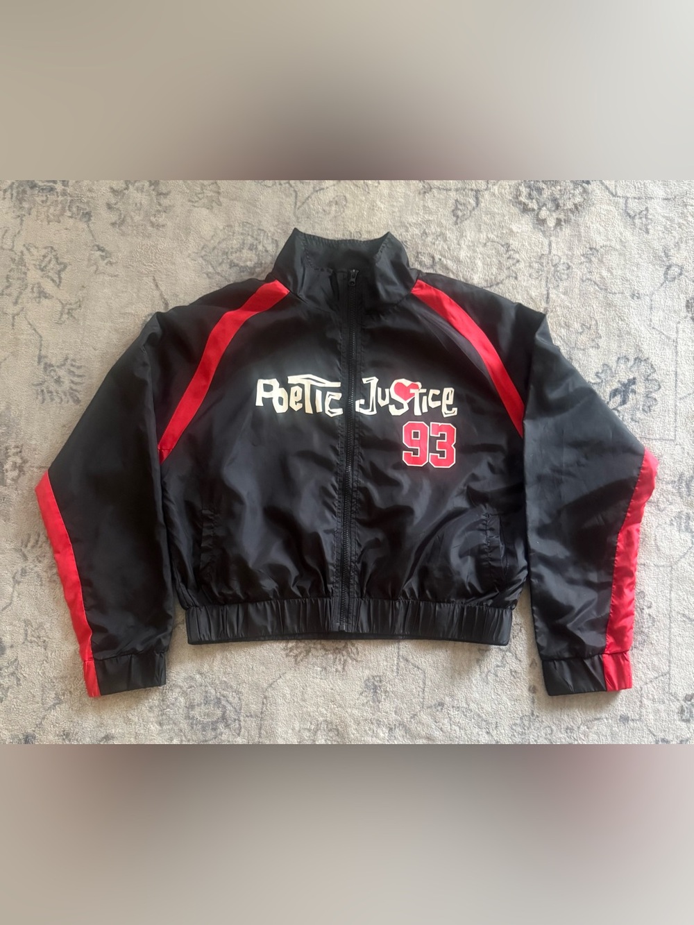 Black & Red “Poetic Justice” Track Jacket